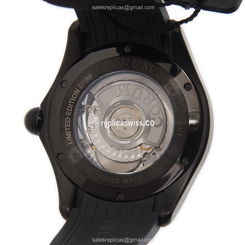Corum Bubble Replica - Automatic - Steel Case - Green Dial - Black Rubber Strap - Buckle Clasp - View 3