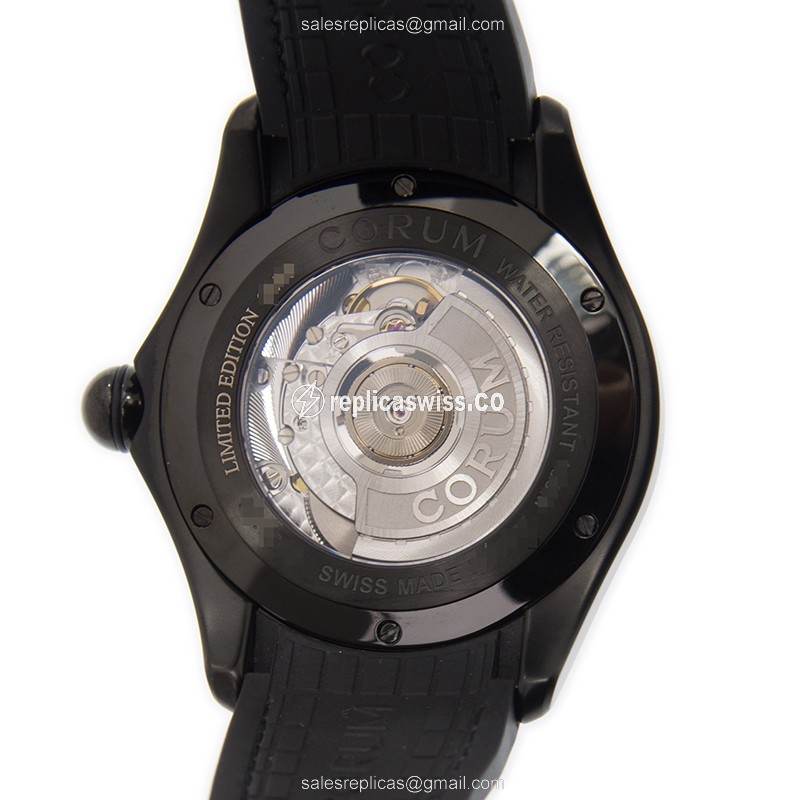 Corum Bubble Automatic - Green Dial - Rubber Green Strap - Buckle Clasp - Stainless Steel Case - View 3