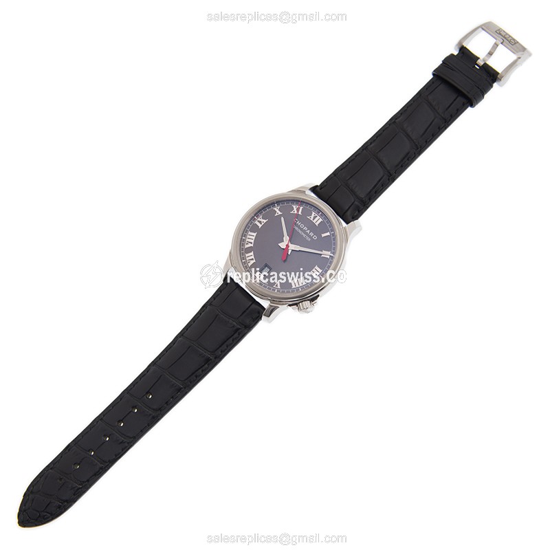 Chopard L.U.C 168527-3001 - Automatic - Steel - Gray Dial - Black Alligator Buckle - View 2