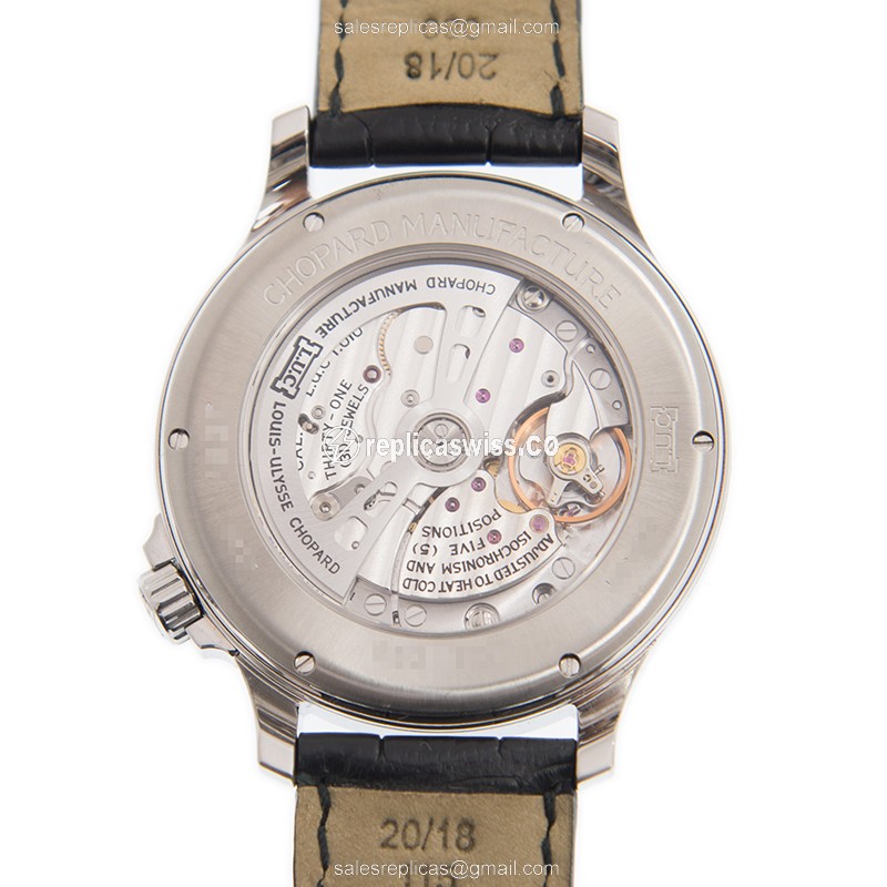 Chopard L.U.C 168527-3001 - Automatic - Steel - Gray Dial - Black Alligator Buckle - View 3