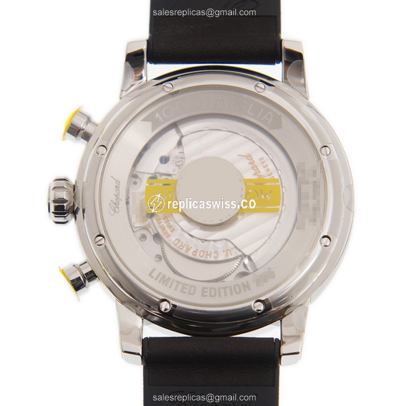 Chopard Mille Miglia GT XL - Auto - Yellow Dial - Steel Case - Black Alligator Strap - View 3