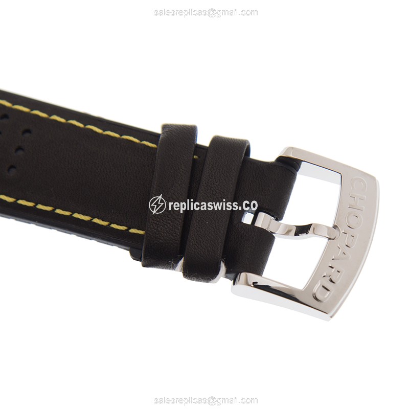 Chopard Mille Miglia GT XL - Auto - Yellow Dial - Steel Case - Black Alligator Strap - View 4