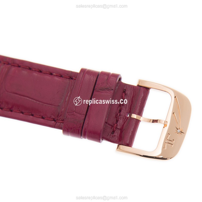 Jaeger-Lecoultre Q3482561 Rendez-Vous - Auto 18kt Rose Gold - Diamond Purple Dial - Red Alligator Buckle - View 4