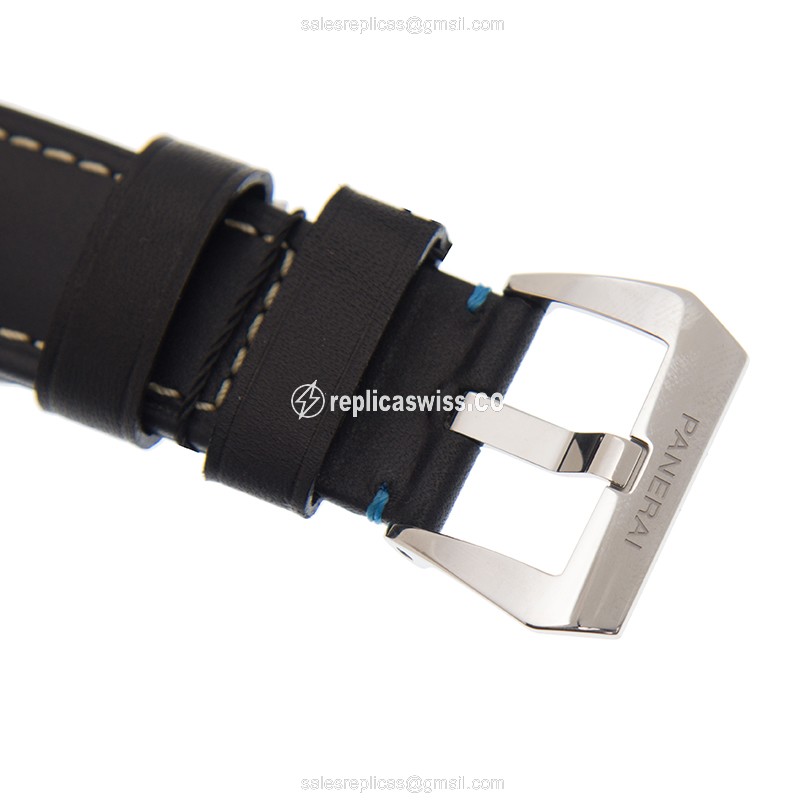 Panerai PAM00796 LUMINOR Replica - Manual - Steel Case - Black - Leather Strap - View 4