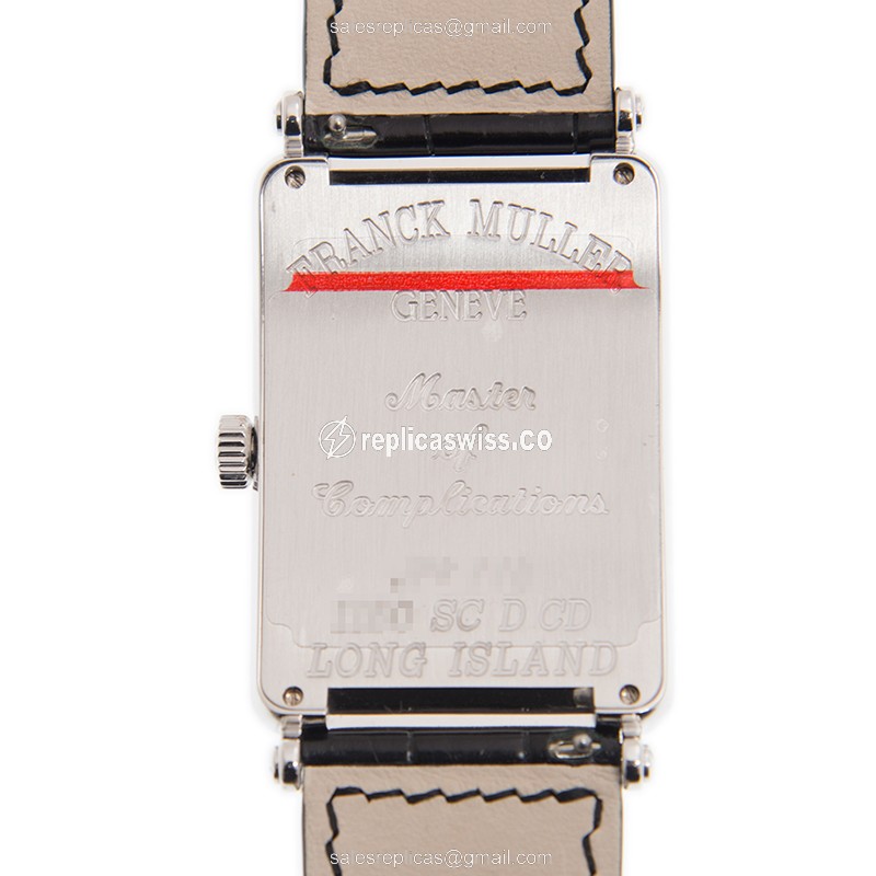 Franck Muller 1150 SC D CD Replica - Automatic - 18kt White Gold - Diamond - Silver Dial - Black Alligator Strap - View 3