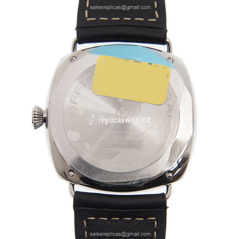 Panerai PAM00754 RADIOMIR Replica - Manual - Steel Case - Black Dial - Leather Strap - Buckle Clasp - View 3