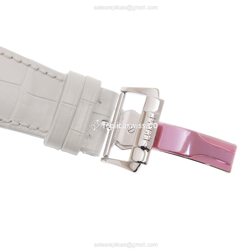 Piaget Limelight Replica - Automatic - 18kt White Gold - Diamond - White Dial - Leather Strap - View 4