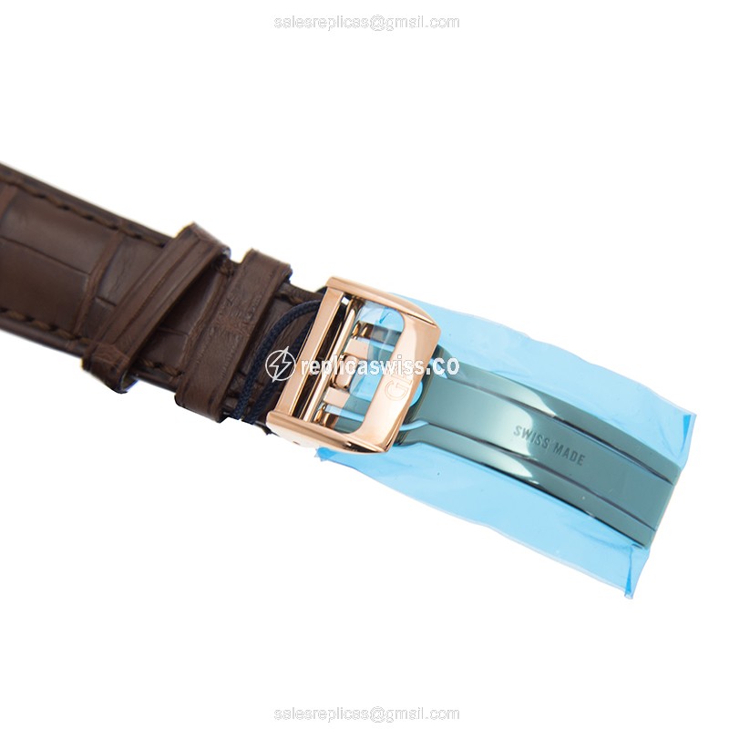 Girard Perregaux 99741-52-831-BAEA - Manual Wind - 18kt Rose Gold - White Dial - Brown Alligator Strap - View 4
