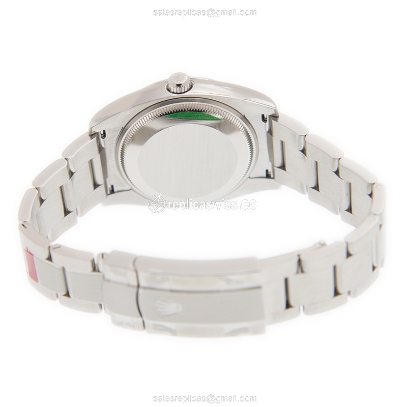 Rolex Oyster Perpetual Replica - Automatic - Stainless Steel - White Dial, Silver Clasp - View 4