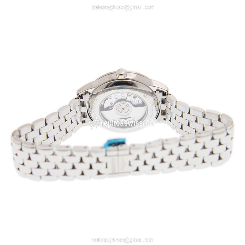 Longines L4.374.4.21.6 Flagship - Automatic - Steel Case, White Dial, Silver Clasp - View 4