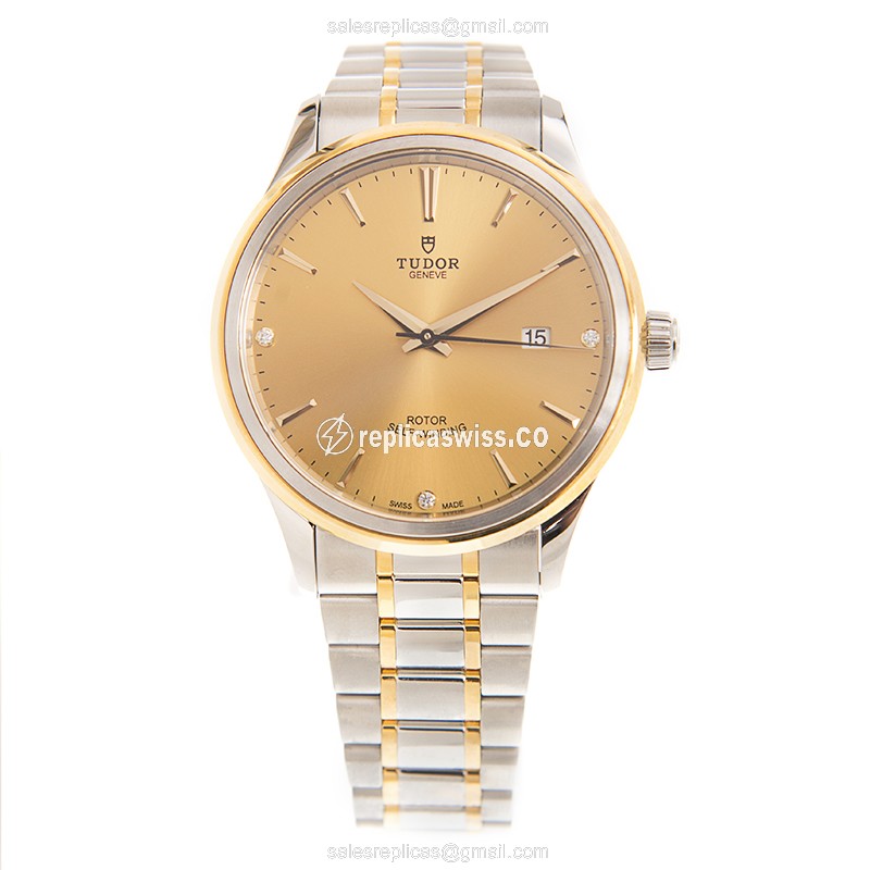 Tudor Watch Replica - Automatic - Gold Dial - 18kt/Steel - View 2