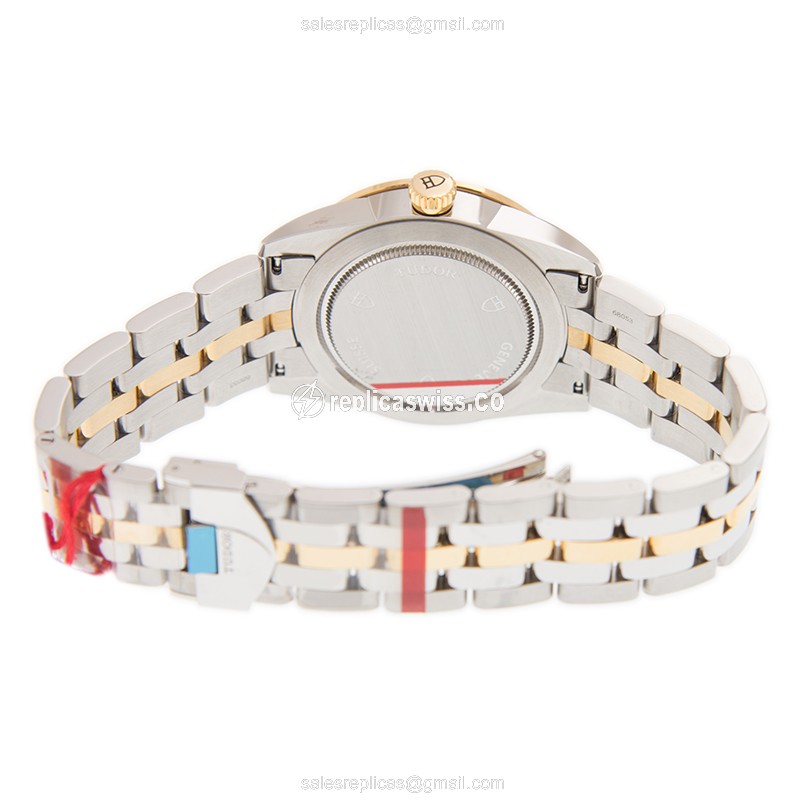 Tudor Glamour Date Replica - Automatic - 18kt Gold & Steel - White Dial - View 4