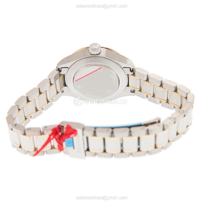 Tudor 12113-65013-369DI-NCWT Replica - Automatic - White Dial - Gold & Steel Case - 18kt Strap - View 4