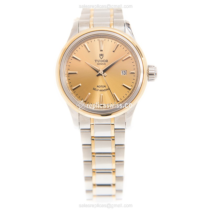 Tudor Replica Watch - Automatic - Gold Dial - Two-Tone - View 2
