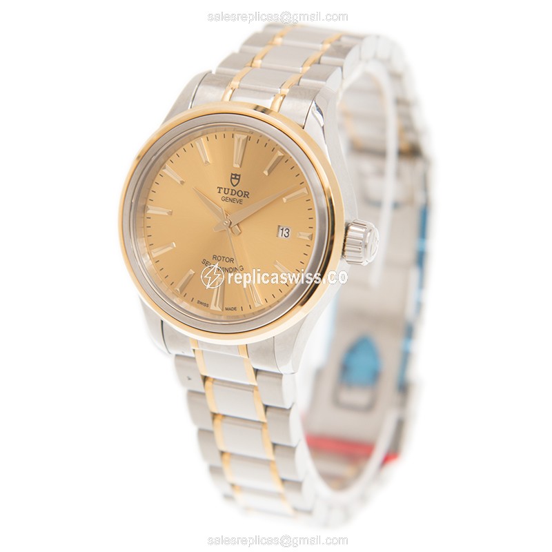 Tudor Replica Watch - Automatic - Gold Dial - Two-Tone - View 3