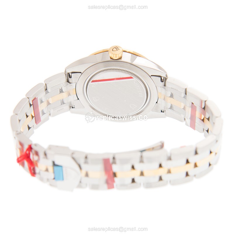 18kt Tudor Glamour Date - Automatic - White Dial - Gold & Steel Strap - Clasp - View 4