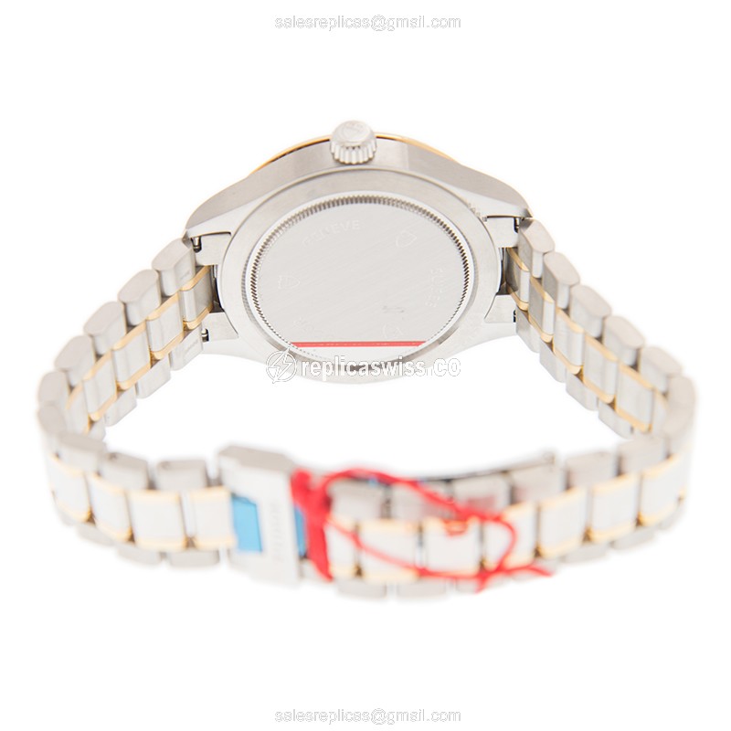 Tudor 12503-65053-369DI-SV Replica - Automatic - 18kt Gold & Steel Case - Silver Dial - View 4