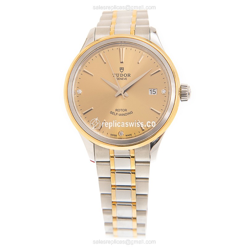 Tudor 12503 Replica Watch - Manual Wind - PVD Gold - View 2