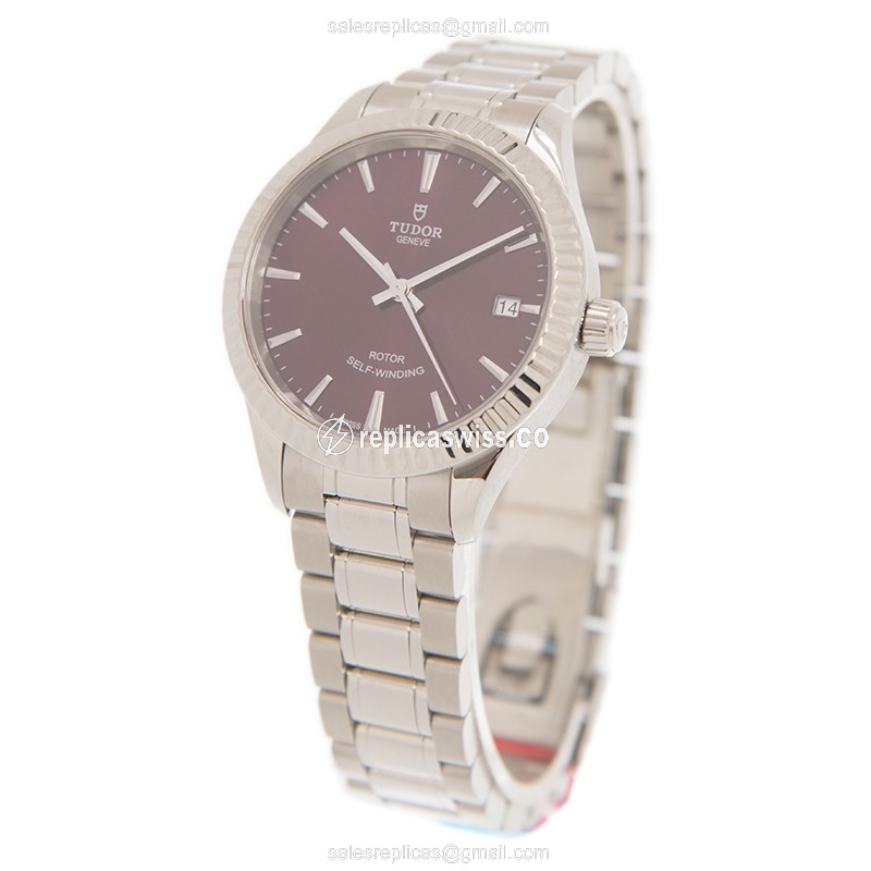 Tudor Replica Watch - Automatic - Steel - Purple Dial - View 3