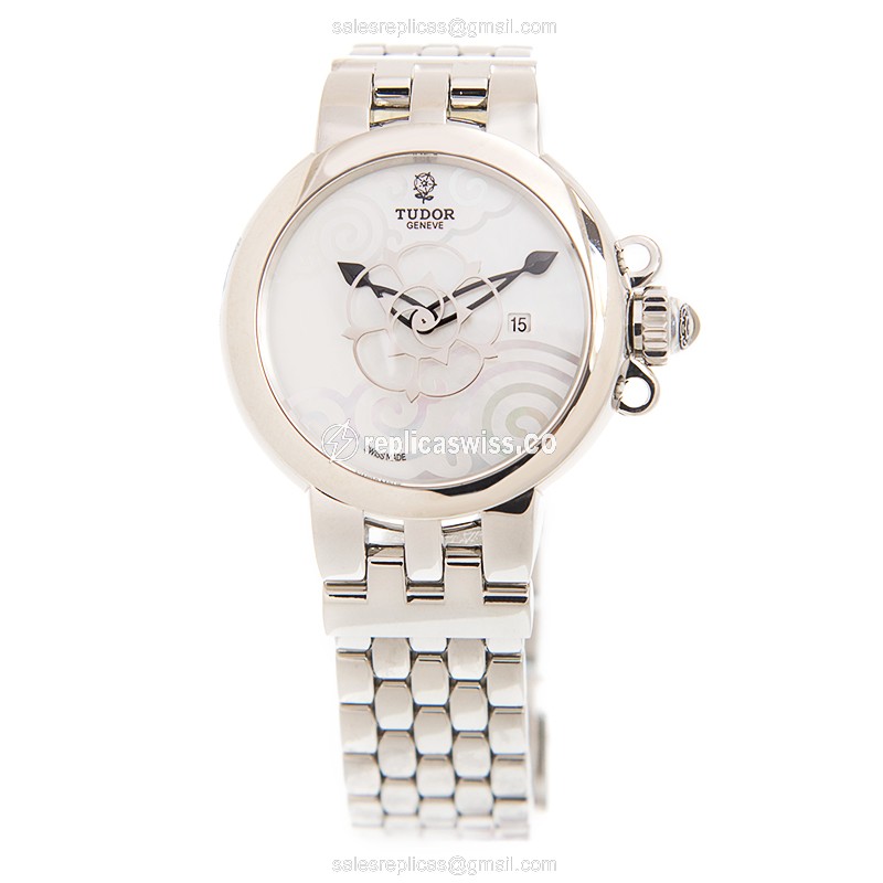 Tudor Clair De Rose - Automatic - Stainless Steel - White Dial - Silver Steel Strap - View 2