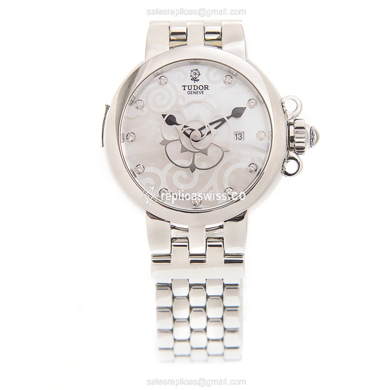 Tudor Clair De Rose - Automatic - Stainless Steel - White Dial - Silver Clasp - View 2