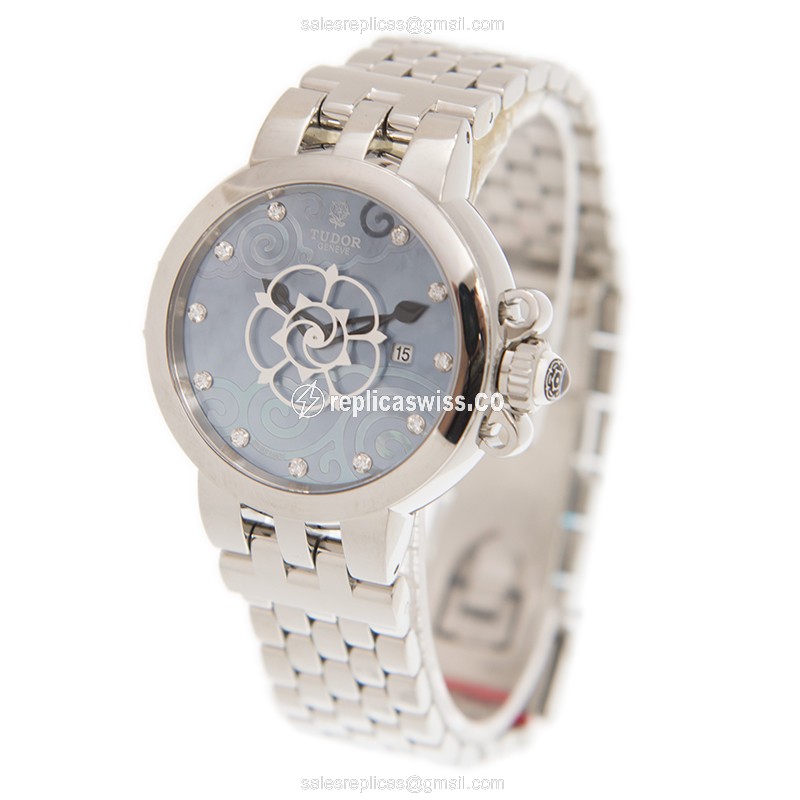 Tudor Clair de Rose Replica - Automatic - Steel - Blue Dial - View 3