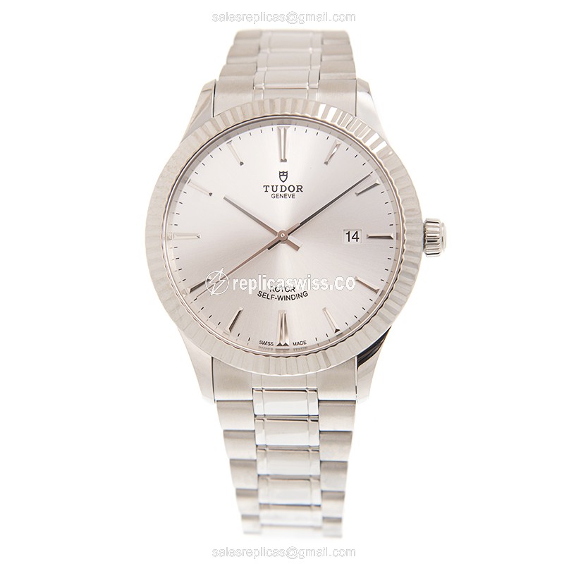 Tudor 12710-65070-SV Automatic Steel Case Silver Dial Clasp Silver Strap - View 2