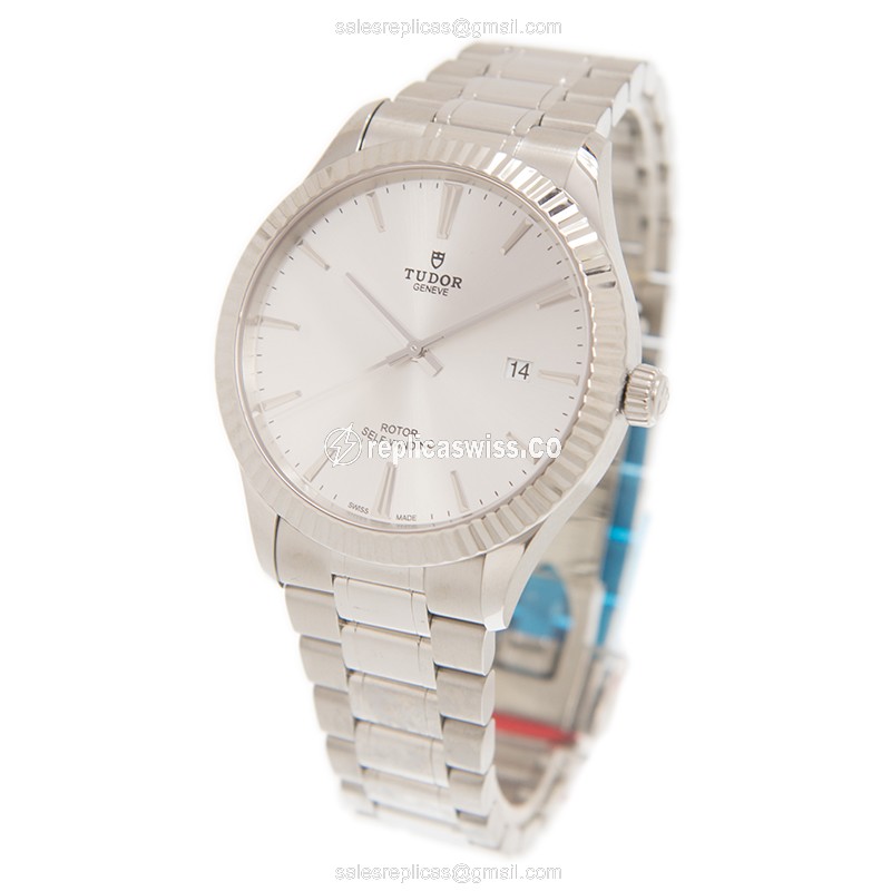 Tudor 12710-65070-SV Automatic Steel Case Silver Dial Clasp Silver Strap - View 3