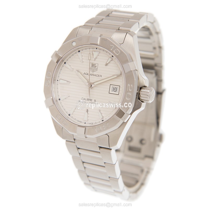 Tag Heuer WAY2111-BA0910 Replica - Automatic - Stainless Steel - White Dial - Silver Clasp - View 3