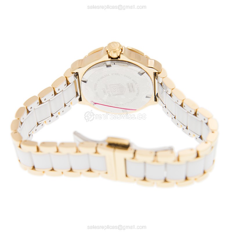 Tag Heuer F1 Quartz Ceramic - White Dial - Steel Case - White Strap - View 4