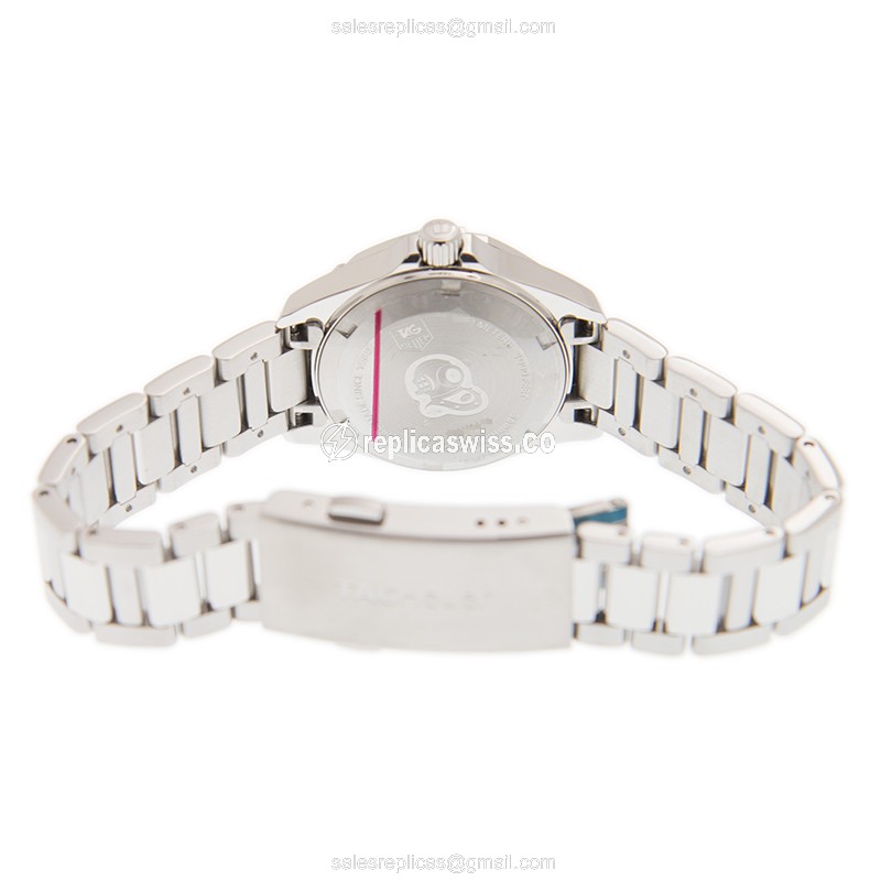 Tag Heuer AQUARACER Replica - Quartz - Stainless Steel - White Dial - Silver Strap - View 4