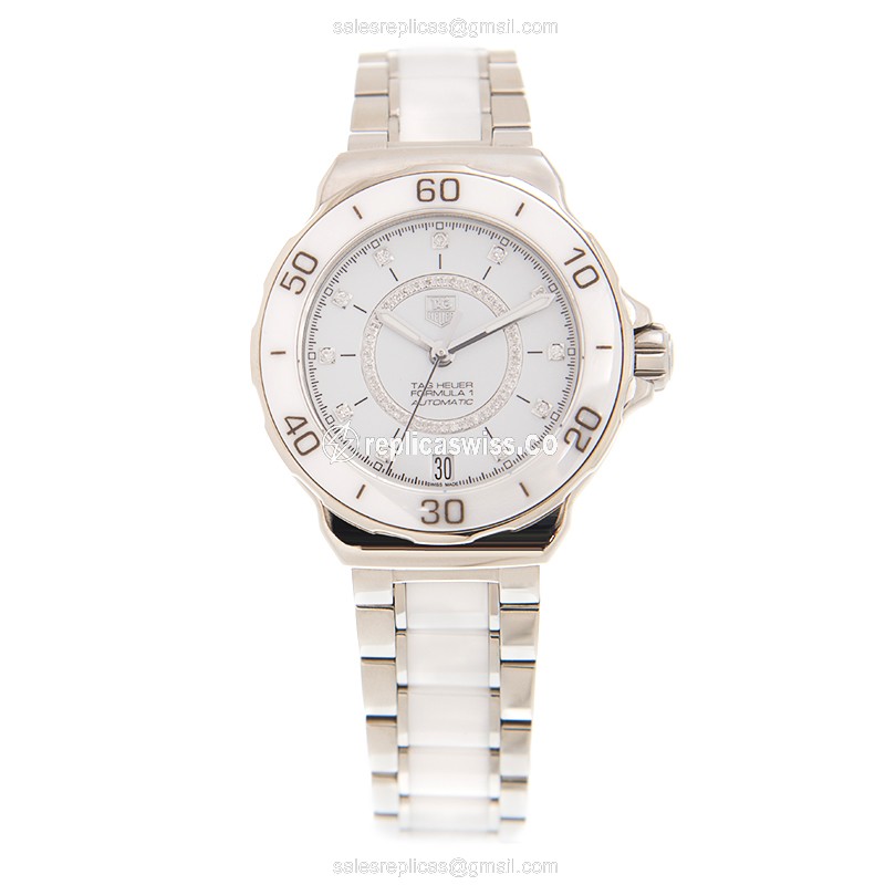 Tag Heuer F1 Replica - Automatic - Steel - White Dial - View 2