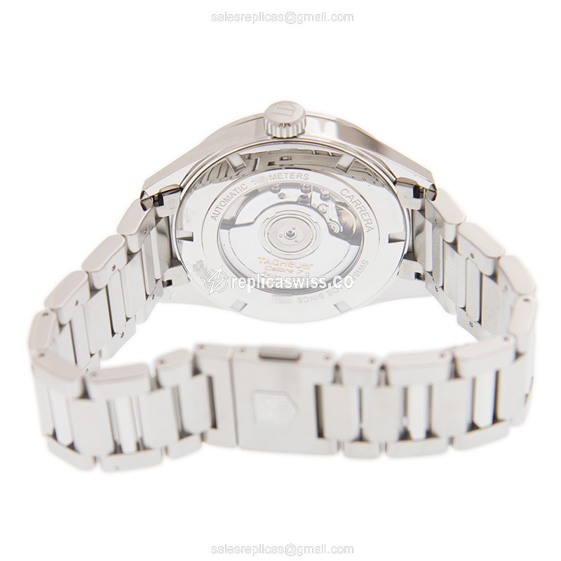 Tag Heuer Carrera Replica - Automatic - Steel - White Dial - View 4