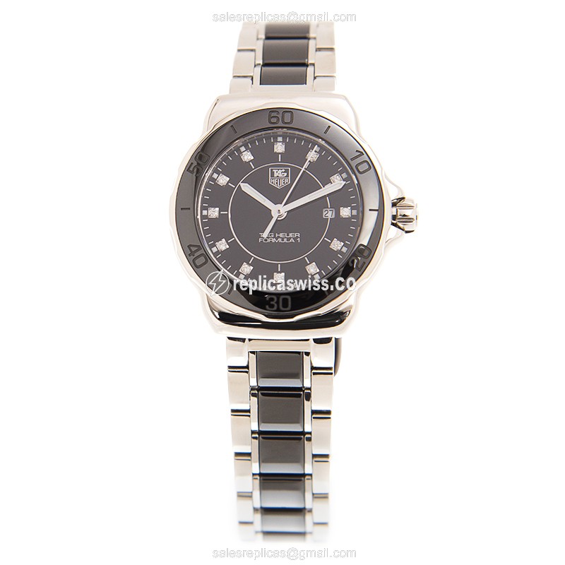 Tag Heuer F1 Replica Watch - Automatic - Steel - Black Dial - View 2