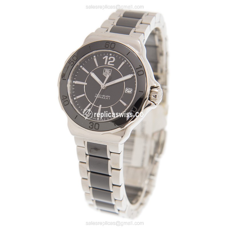 Tag Heuer F1 Replica Watch - Quartz - Steel - Black Dial - View 3