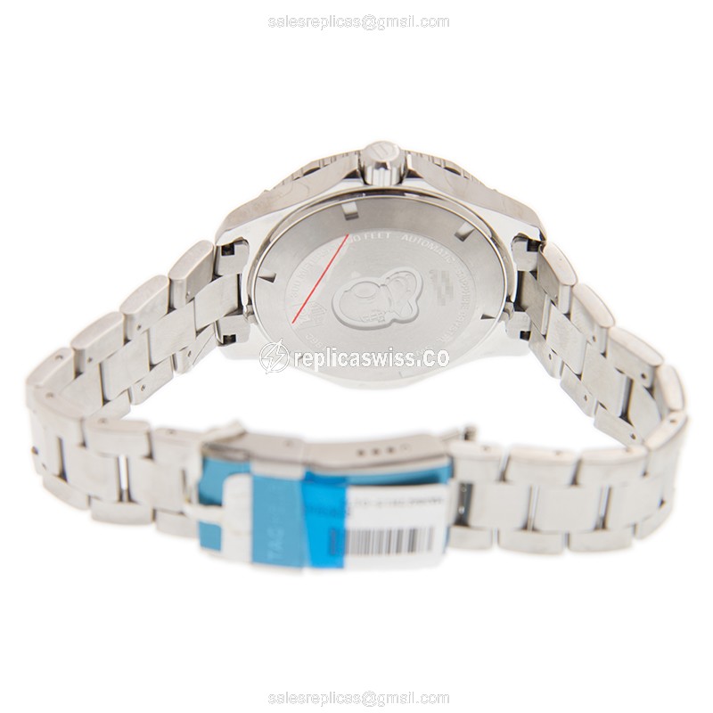 Tag Heuer AQUARACER Replica - Automatic - Steel Case - Black Dial - Silver Steel Band - View 4