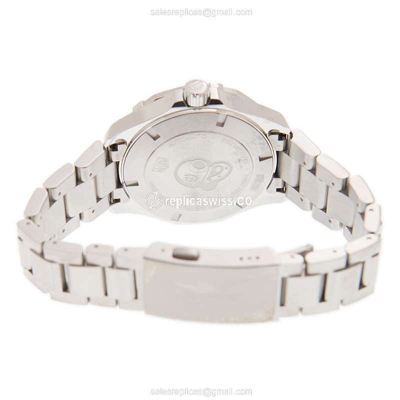 Tag Heuer AQUARACER Replica - Automatic - Black Dial - Steel Case - Silver Strap - View 4