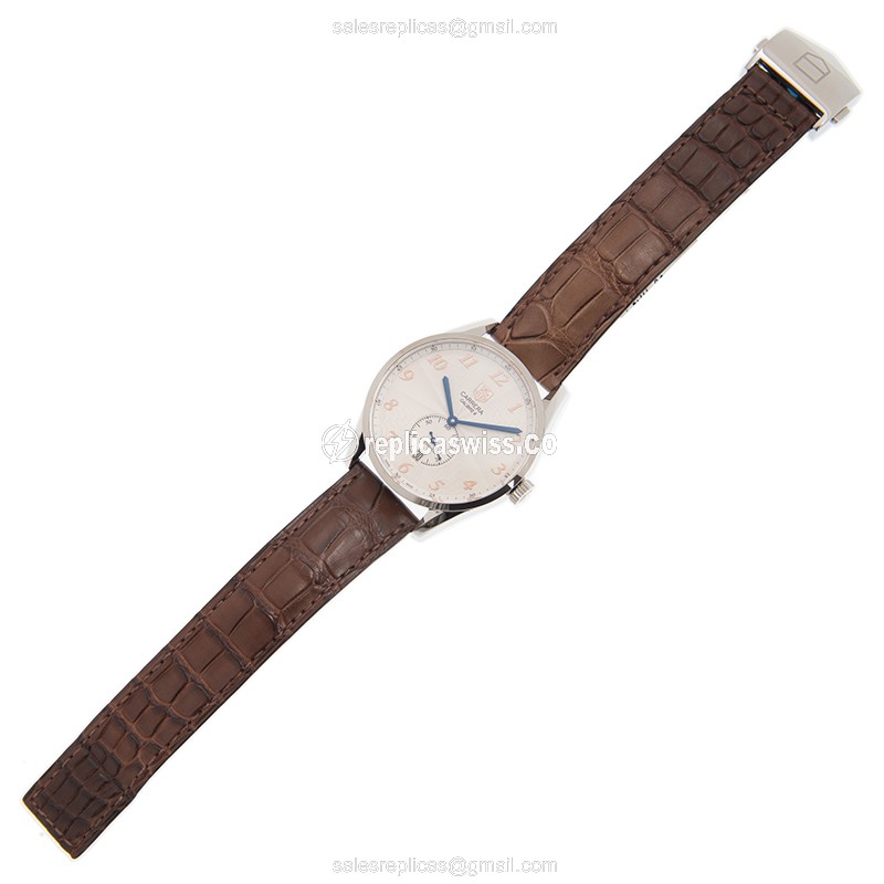 Tag Heuer CARRERA Automatic Steel Buckle Brown Alligator Replica Watch - View 2