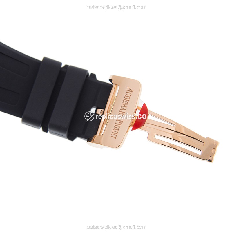 Audemars Piguet Royal Oak Replica - Automatic - 18kt Rose Gold - Blue Dial - Diamond Bezel - View 4