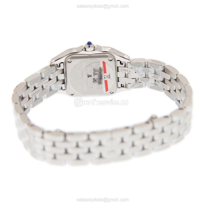 Cartier W4PN0007 Replica - Quartz - White Dial - Silver Steel Strap - View 4
