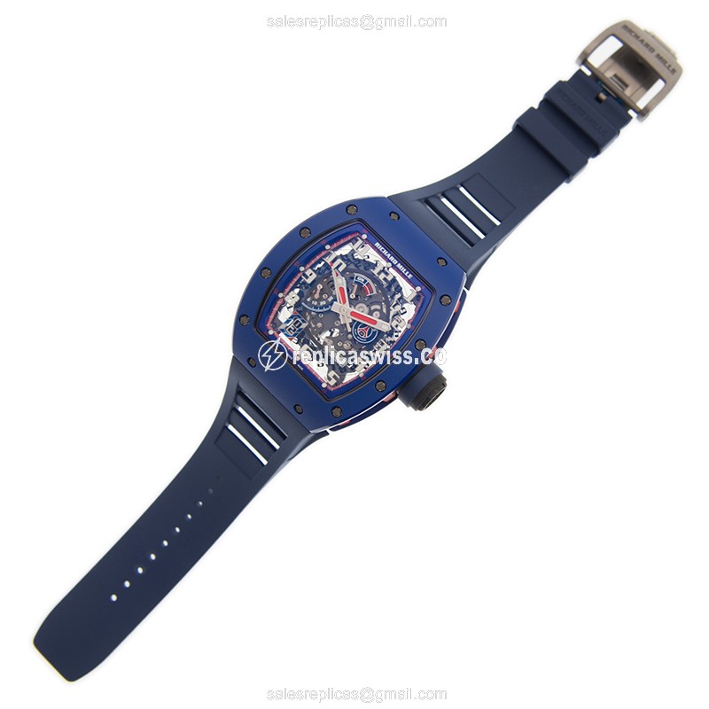 Richard Mille RM030-PSG Automatic Steel - Silver Dial, Black Rubber Strap, Clasp - View 2