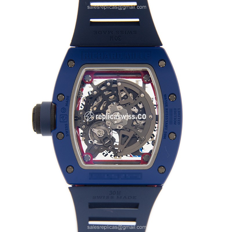 Richard Mille RM030-PSG Automatic Steel - Silver Dial, Black Rubber Strap, Clasp - View 3
