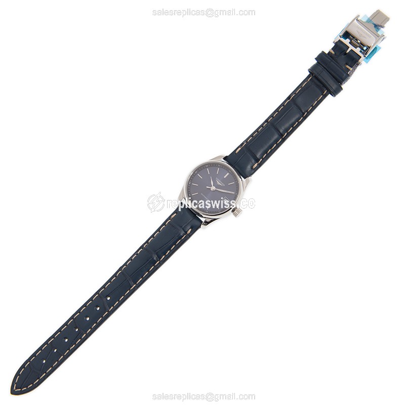Longines L2.128.4.92.0 Replica - Automatic - Steel Case - Blue Dial - Leather Blue Strap - View 2