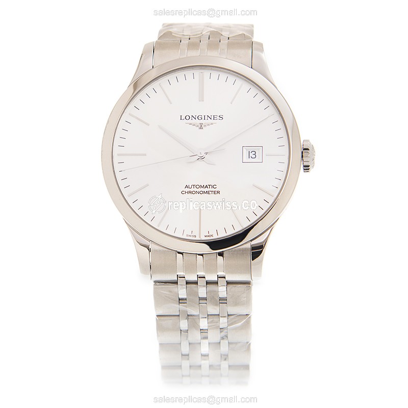 Rolex L2.821.4.72.6 Replica | Automatic | Stainless Steel Case | White Dial | Silver Clasp & Strap - View 2