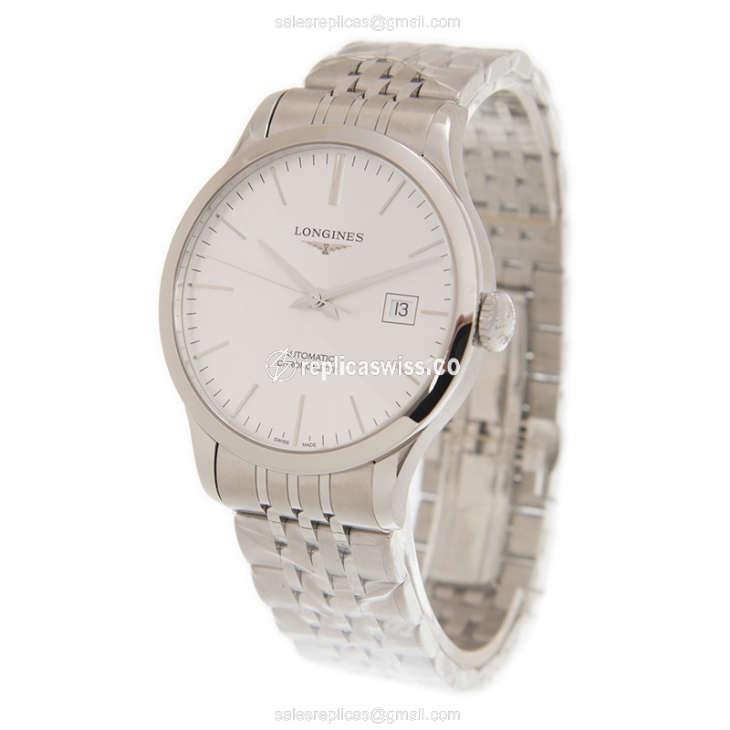 Rolex L2.821.4.72.6 Replica | Automatic | Stainless Steel Case | White Dial | Silver Clasp & Strap - View 3