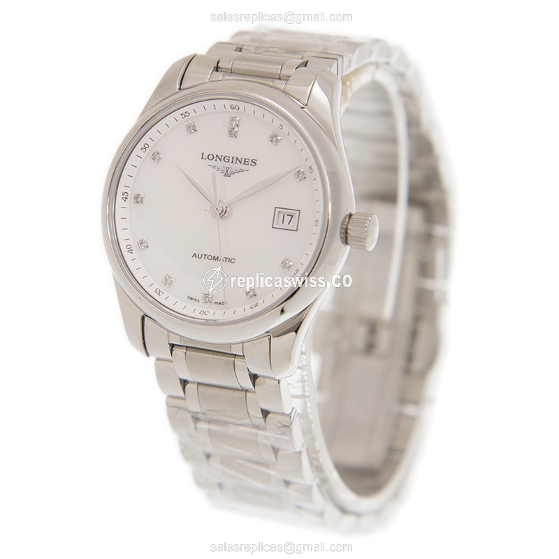 Longines L2.257.4.87.6 Replica - Automatic - Steel Case - White Dial, Silver Clasp - View 3