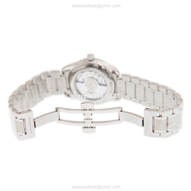 Longines L2.257.4.87.6 Replica - Automatic - Steel Case - White Dial, Silver Clasp - View 4
