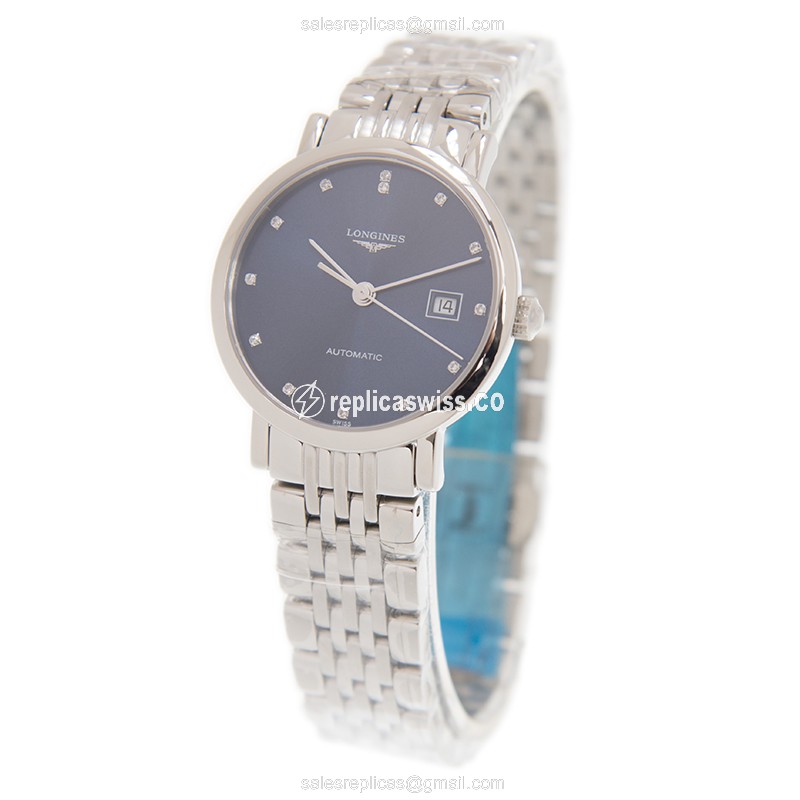 Longines L4.310.4.97.6 Replica - Automatic - Steel Case - Blue Dial, Silver Clasp - View 3