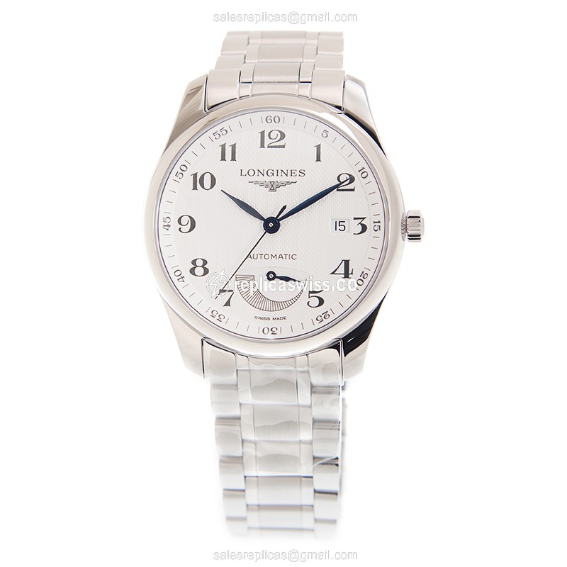Longines Master Replica - Automatic - Steel - Silver Dial - Silver Strap - View 2