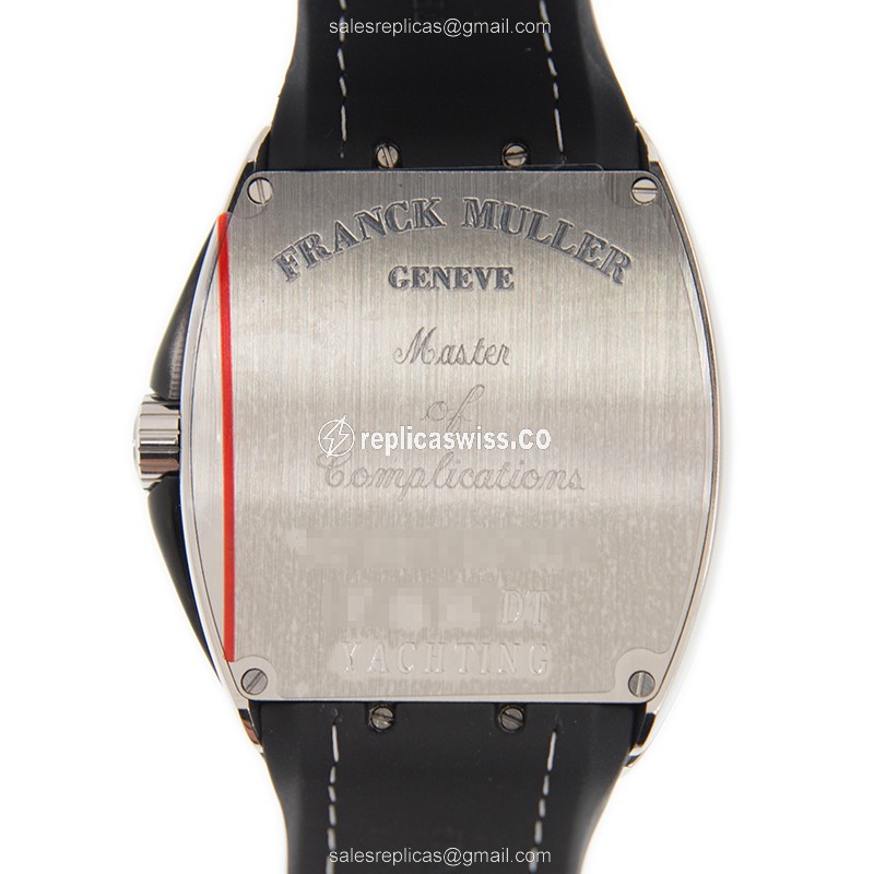 Franck Muller V45 Yachting Automatic Steel Black Dial Alligator Black Clasp - View 3